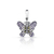 BERLOQUE DE BORBOLETA COM ZIRCÔNIA EM PRATA ENVELHECIDA - comprar online