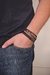 PULSEIRA MASCULINA 2 VOLTAS EM COURO E AÇO