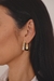 BRINCO ARGOLA RETANGULAR DOURADO COM ZIRCÔNIA - comprar online