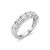 ANEL MEIA ALIANÇA MOISSANITE - 4,0 MM