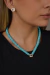 CONJUNTO BRINCO E COLAR TURQUESA - Loja Mariana Rui
