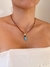 CHOCKER DE COURO MARROM COM DENTE TURQUESA - comprar online