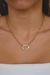 CORRENTE COM PINGENTE OVAL COM ZIRCÔNIA