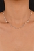 CORRENTE CHOCKER COM PLAQUINHAS E ZIRCÔNIAS PRATA - comprar online