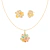 CONJUNTO BRINCO E COLAR CRISTAIS RAINBOW