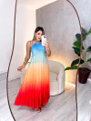 Vestido Luna - Azul /Laranja - comprar online
