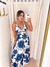 Vestido Floral - Azul Escuro - comprar online
