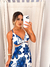 Vestido Floral - Azul Escuro na internet