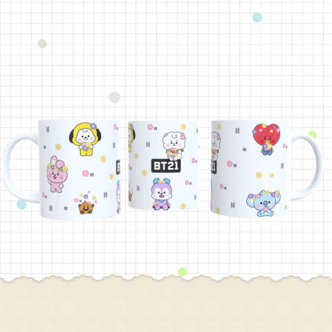 Caneca BT21 Flowers - comprar online