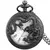 Relógio de Bolso Dragão Chinês Vintage Preto 01