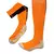 Meias Futebol Antiderrapante Cano Alto - Laranja com detalhes pretos - comprar online