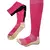 Meias Futebol Antiderrapante Cano Alto - Rosa com detalhes preto e branco - comprar online