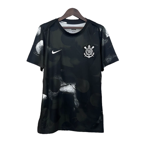 Camisa Corinthians 25/26 Treino - Preto - Versão Torcedor
