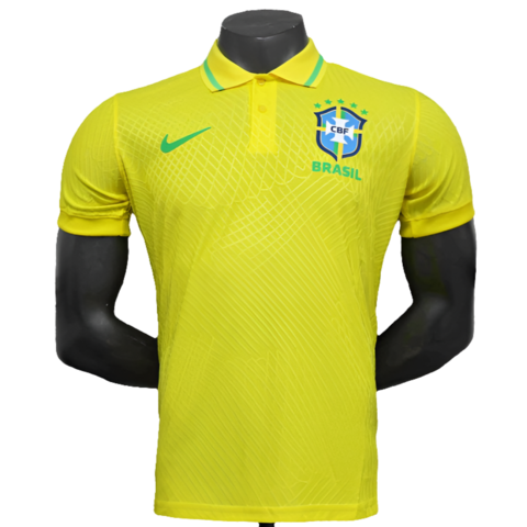 Camisa Brasil 25/26 Edição Polo - Amarelo - Versão Jogador