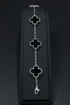 Pulsera Full Set Van Cleef con Grabados VCA y AUG 750 19 cm en Plata .925 - tienda en línea