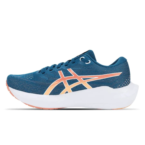 Tênis ASICS GEL-Nagoya 7 - Feminino - Azul com Branco e Laranja