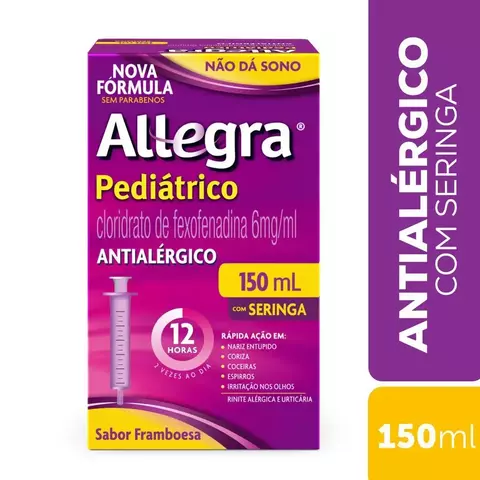 Allegra Pediátrico 6mg/ml Suspensão Oral 150ml