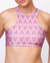 Top Cropped Nadador Flor de Sardenha Rosa