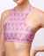Top Cropped Nadador Flor de Sardenha Rosa - comprar online