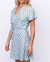 Vestido Transpassado Rivoli Azul Claro - comprar online