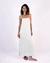 Vestido Longo Fenda Linho Marfim - comprar online