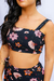 Top Cropped Flower Preto - comprar online