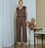 Calça pantalona em viscolinho c/ bolsos laterais e elástico nas costas - Allú