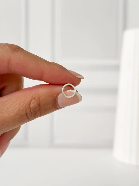 MINIATURA CIRCULO CONTORNO PLATA 925 (MINIATURA) - comprar online