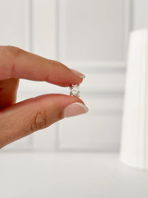 CHARMS PANDI CORAZONES PLATA 925 - comprar online