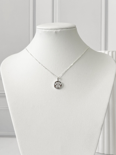 CADENA DIJE HUELLA MICROPAVE PLATA 925 - comprar online