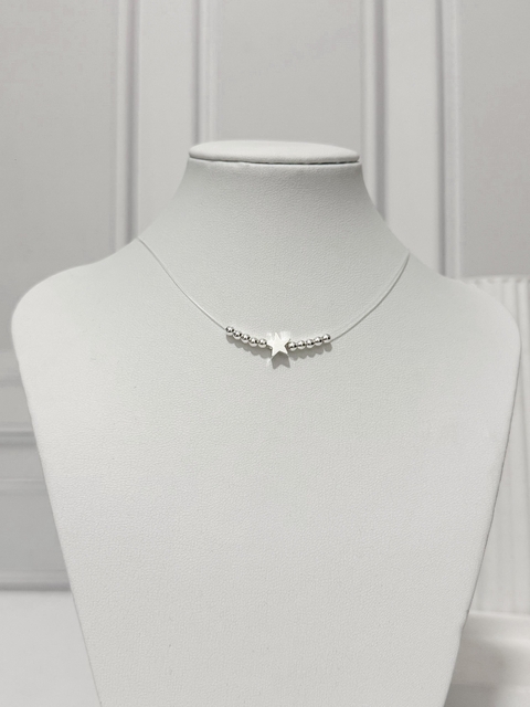 TANZA ESTRELLA Y BOLITAS PLATA 925 - comprar online