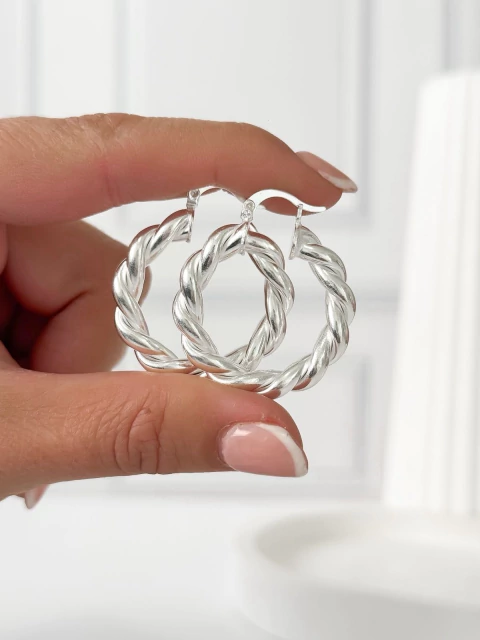 ARGOLLAS ENTRELAZOS 35MM PLATA 925 - comprar online