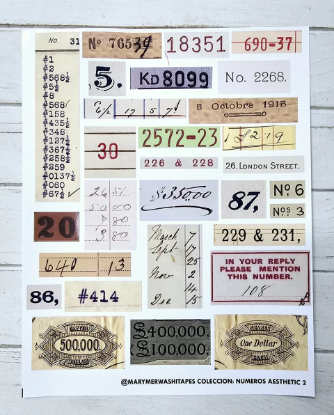 Coleccion Numeros Aesthetic 2 (E025)