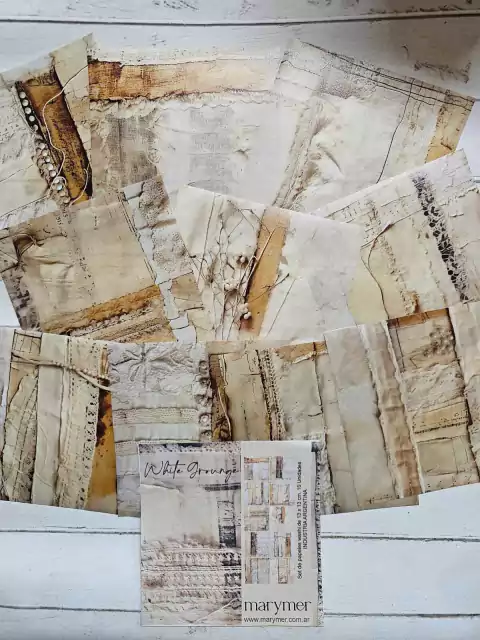 Set de Papeles Autoadhesivos Washi: White Grounge (C041)