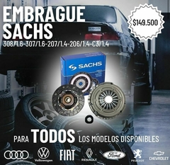 EMBRAGUE SACHS - 308 1.6-307 1.6-207 1.4-206 1.4-C3 1.4