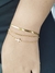 Pulseira Tripla Fita com Cruz e Corrente Bolinhas em Aço Dourado - comprar online