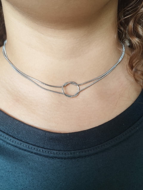 Chocker Nó em Aço Inox