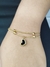 Pulseira Dupla Rabo de Rato com Bolinhas e Coração Gordinho Resinado em Aço Dourado - comprar online