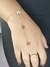 Pulseira com Anel Borboletas em Aço Dourado