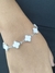 Pulseira Trevo Bordas Detalhadas em Aço Inox
