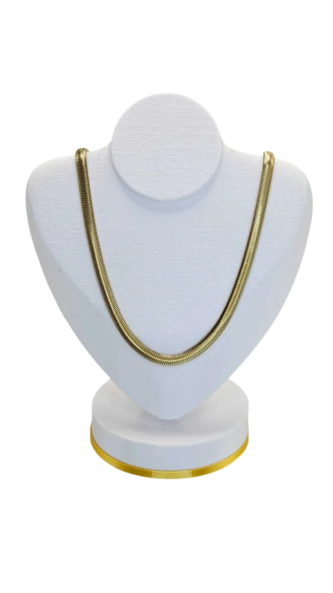 Cordão Masculino Importado Lacraia 05 60cm em Aço Dourado