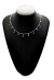 Chocker Coração Chapa Mini e Lua Bananinha Em Aço Inox
