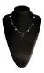 Chocker Coração Cadeado com Coração Chapa e Pedra P em Aço Inox