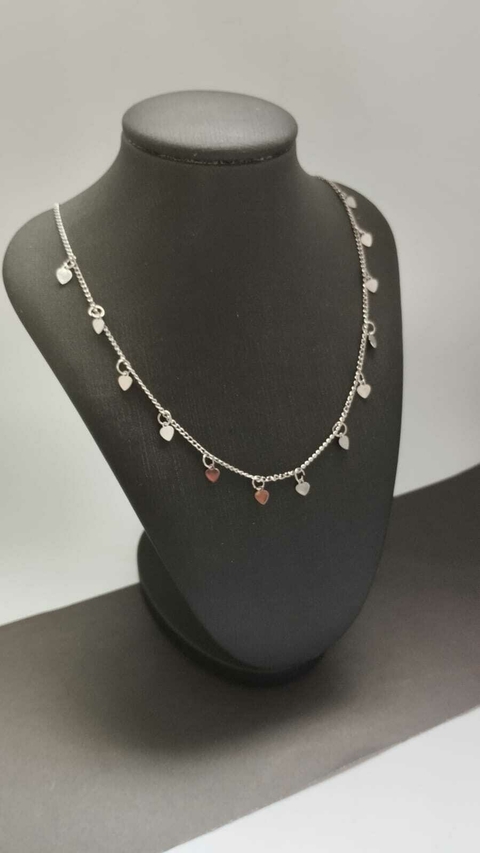 Chocker 11 Corações Chapa Mini em Aço Inox - comprar online