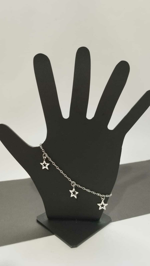 Pulseira Estrela Vazada em Aço Inox