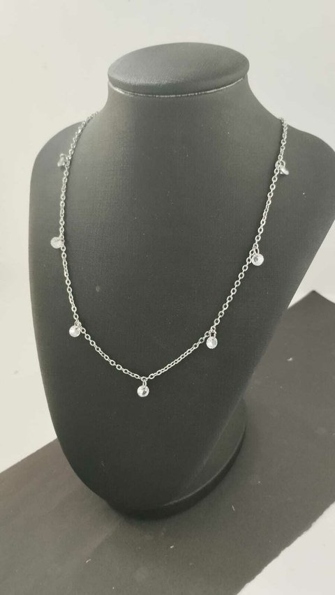 Chocker 7 Pedras em Aço Inox