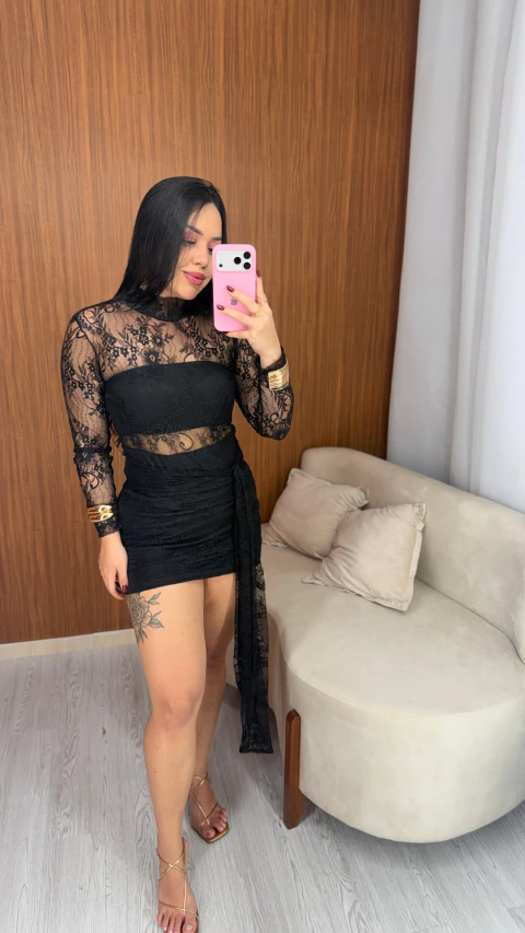 VESTIDO RENDA PLUS REF:373