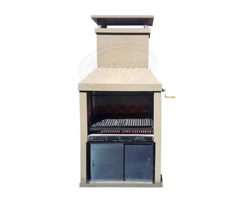 Parrilla premoldeada de 1.05 c/puertas - Lateral Recto