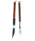 Juego cuchillo y tenedor asado set parrillero asador acero - comprar online