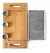 Plancha de aluminio grande con dips y base de madera - Parrillas Burger
